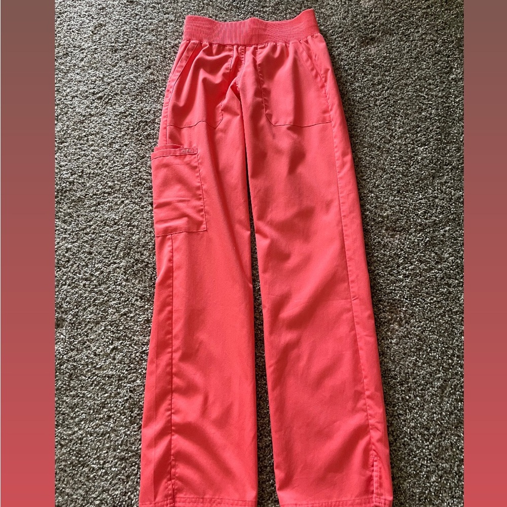 Coral scrub pants by Landau